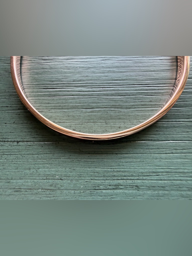 Monica Vinader Signature Bangle Bracelet 18k Rose Gold Vermeil Size Small — image 8 of 8